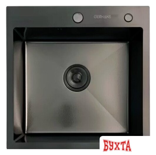 Кухонная мойка Gerhans K35050BD Decor (графит)