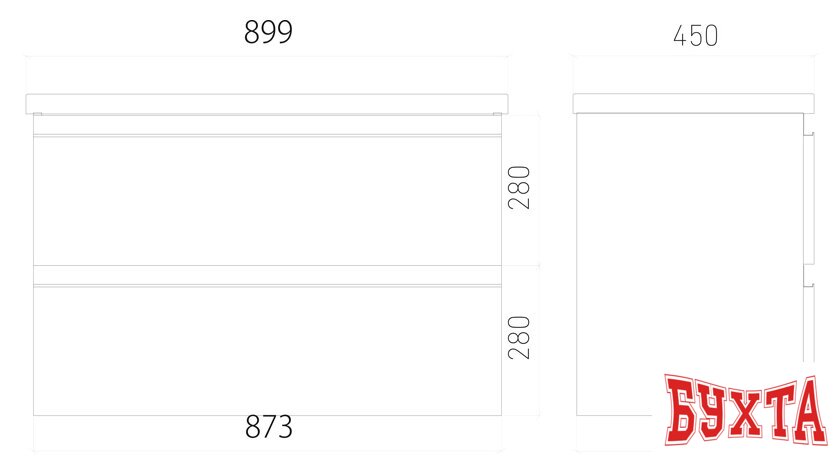 Мебель для ванных комнат Laparet Тумба под умывальник Electra 90 (белый глянец) 2