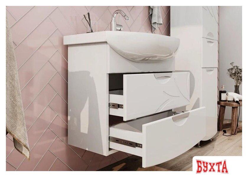 Мебель для ванных комнат Volna Тумба Adel 60.2D с умывальником Балтика 3