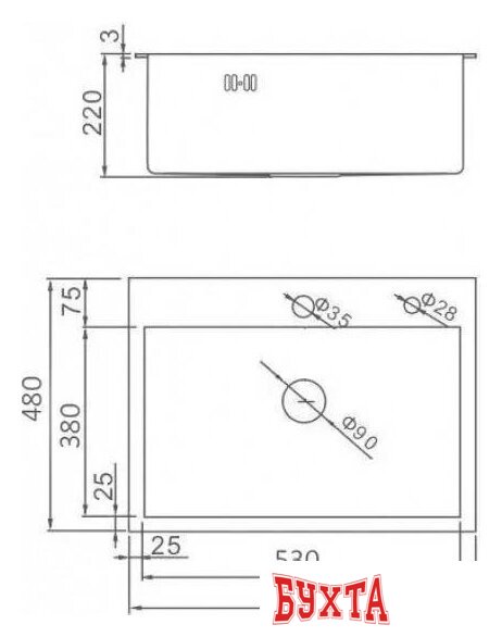 Кухонная мойка Wisent WS35848B (графит) 2