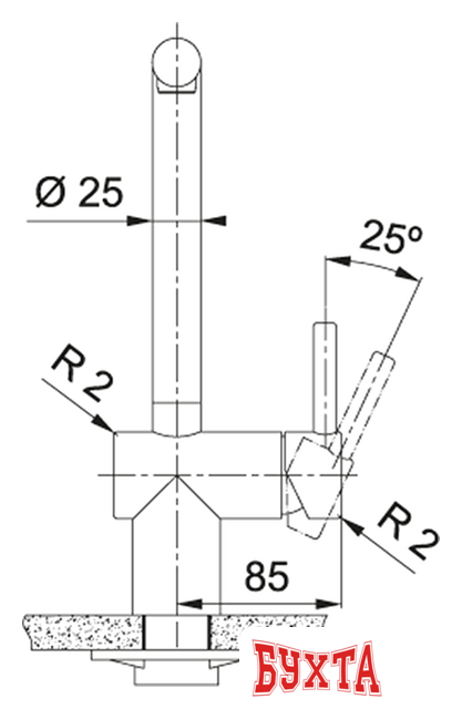 Смеситель Franke Atlas Neo поворотный излив (нержавеющая сталь) 115.0521.435 3