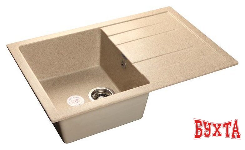 Кухонная мойка GranFest Quadro GF-Q780L (песочный) 1