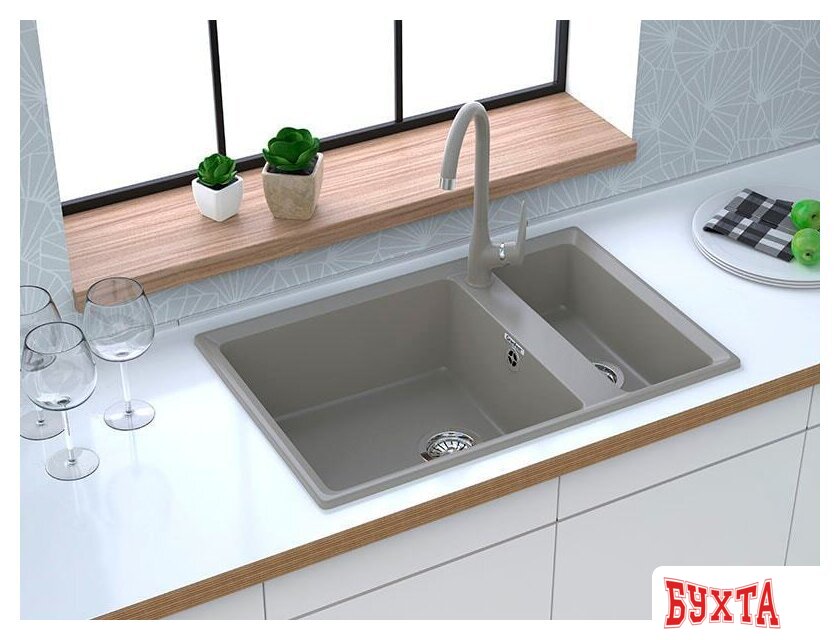 Кухонная мойка GranFest GF-LV-760K (топаз) 3