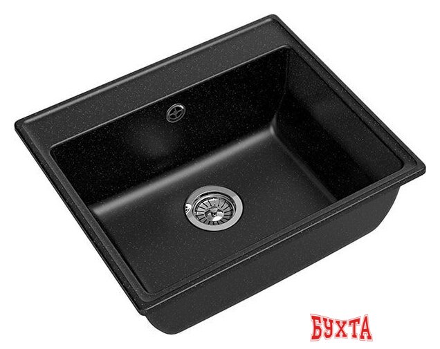 Кухонная мойка GranFest GF-V-580 (черный) 1