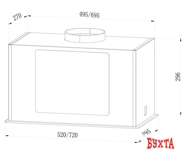 Кухонная вытяжка LEX GS Bloc GS 600 (черный) 2
