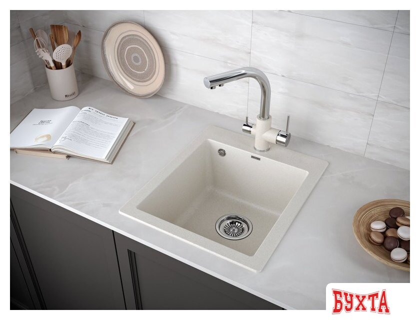 Кухонная мойка Paulmark Kante 40 PM104249-BE (бежевый) 3