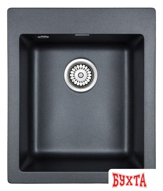Кухонная мойка Paulmark Kante 40 PM104249-BLM (черный/черный металлик)