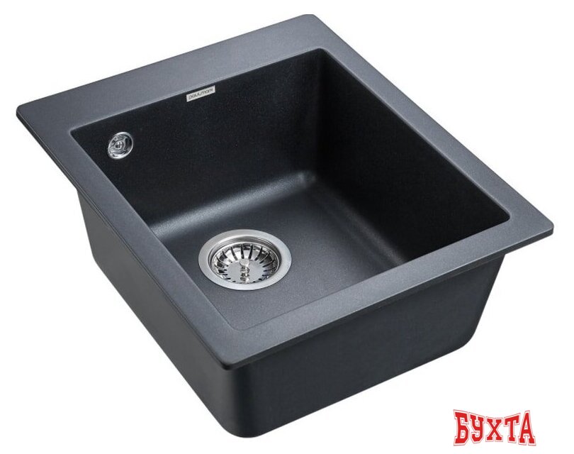 Кухонная мойка Paulmark Kante 40 PM104249-BLM (черный/черный металлик) 2
