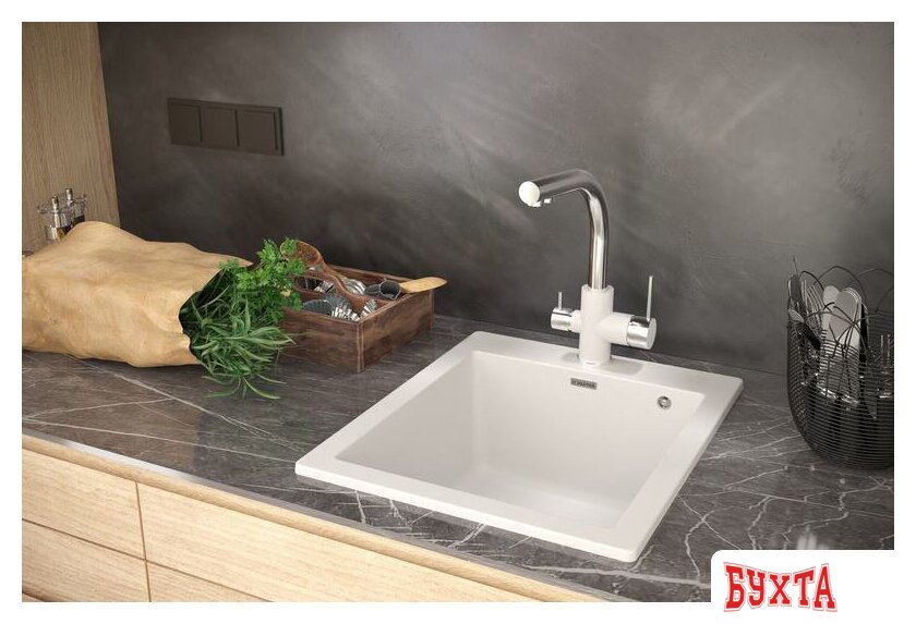 Кухонная мойка Paulmark Kante 50 PM105152-WH 3