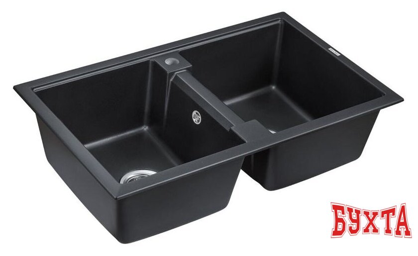 Кухонная мойка Paulmark Tandem 80/2 PM238150-BLM 2