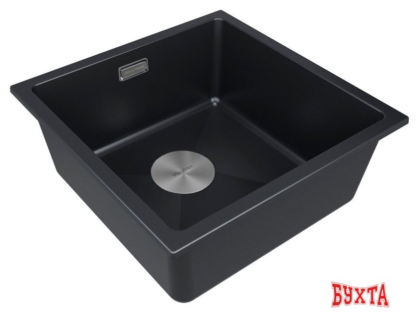 Кухонная мойка Paulmark IT-Granit Lumi 45 Uni LU45-AN (черный/антрацит) 2