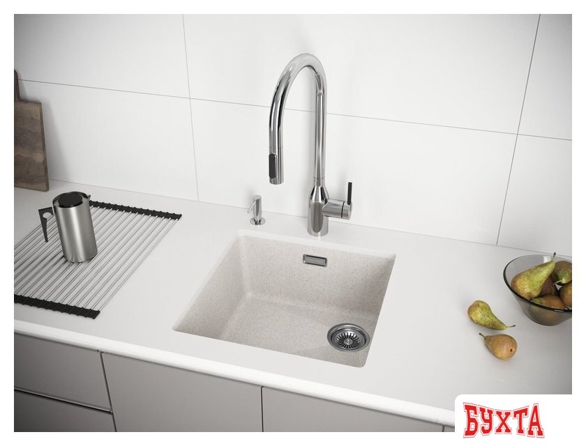 Кухонная мойка Paulmark IT-Granit Lumi 45 Uni-Skew LU45SK-BE (бежевый) 4