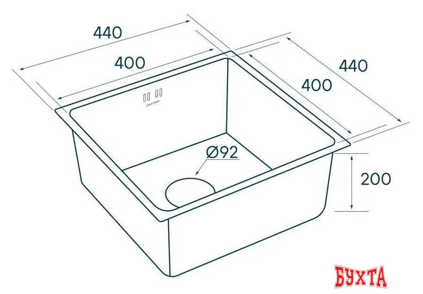 Кухонная мойка Paulmark Lassan PM304444-BS 4