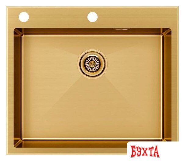 Кухонная мойка Paulmark Kroner-edge 59 PM775951-BG (золото/брашированное золото) 1