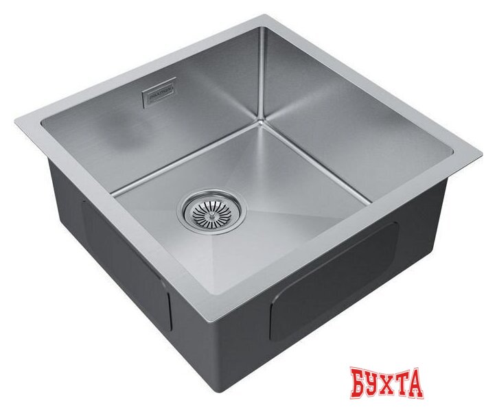 Кухонная мойка Paulmark Gerberg 44 UNI PM254444-BS (стальной/брашированная сталь) 2