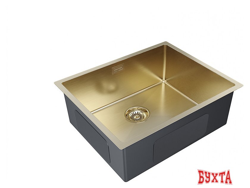 Кухонная мойка Paulmark Next 54 Uni PM215444-BG (золото/брашированное золото) 2