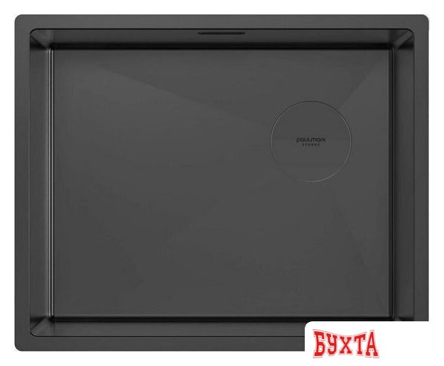 Кухонная мойка Paulmark Next-Skew 54 UNI PM885444-MBN (черный/черный матовый) 1