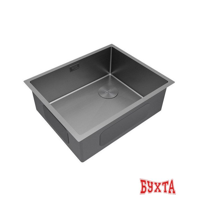 Кухонная мойка Paulmark NEXT-SKEW 54 UNI PM885444-MG (серый/серый матовый) 2