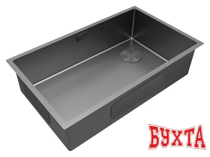 Кухонная мойка Paulmark Next-Skew 74 UNI PM887444-MG (серый/серый матовый) 2