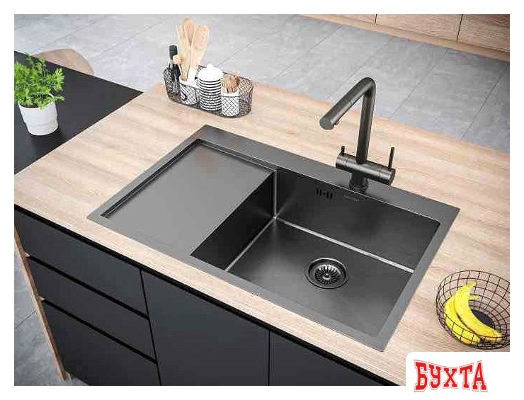 Кухонная мойка Paulmark Kroner 78F PM217851-GMR 3