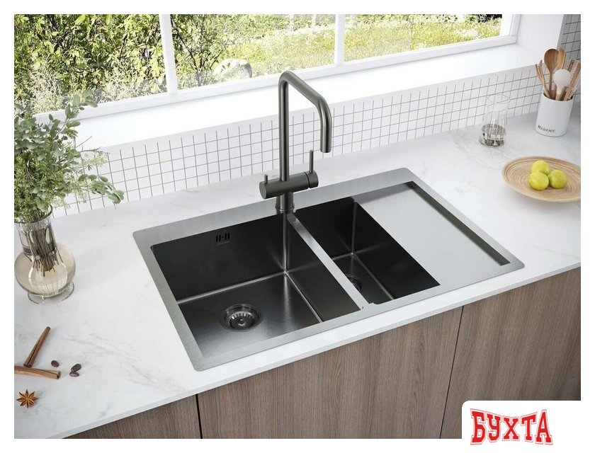 Кухонная мойка Paulmark Kroner 78/2SF PM227851-GML 3