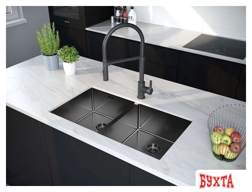 Кухонная мойка Paulmark PM237844-GM 3