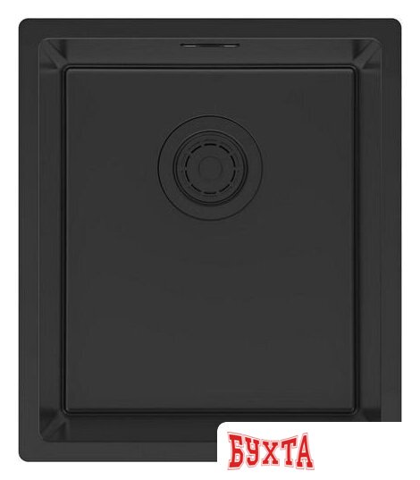 Кухонная мойка Paulmark Lassan 38 UNI LA38-MBN (черный/черный матовый) 1