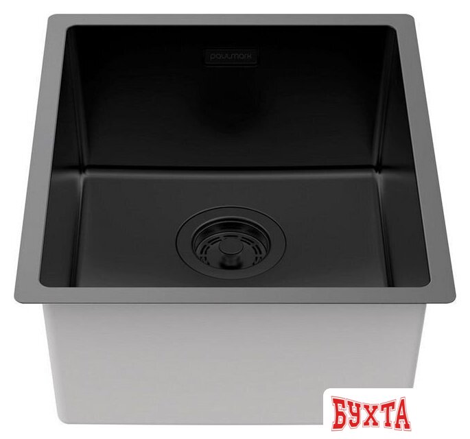 Кухонная мойка Paulmark Lassan 38 UNI LA38-MBN (черный/черный матовый) 2