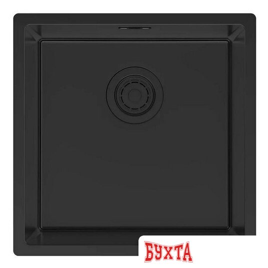 Кухонная мойка Paulmark Lassan 44 UNI LA44-MBN (черный/черный матовый)