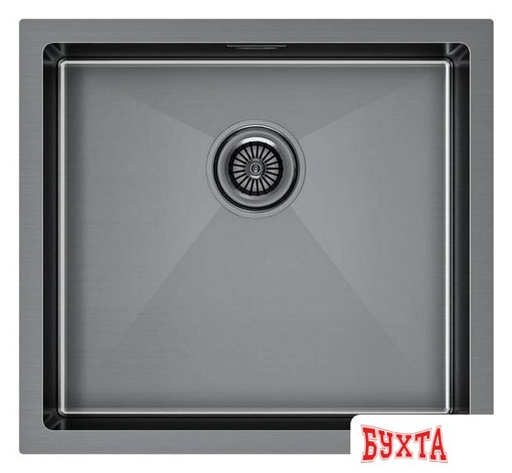 Кухонная мойка Paulmark Gerberg 48 UNI PM254844-GM (черный/вороненая сталь) 1