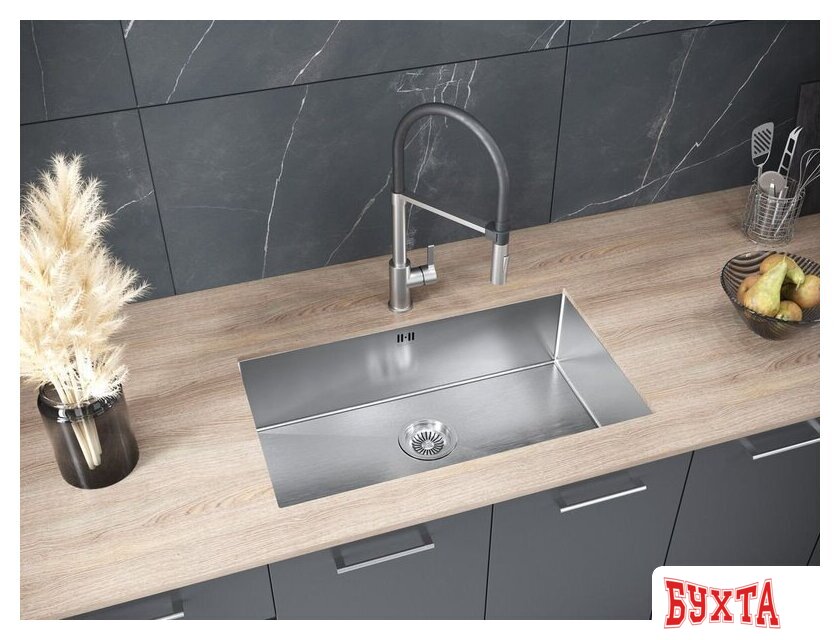 Кухонная мойка Paulmark PM257444-BS 3