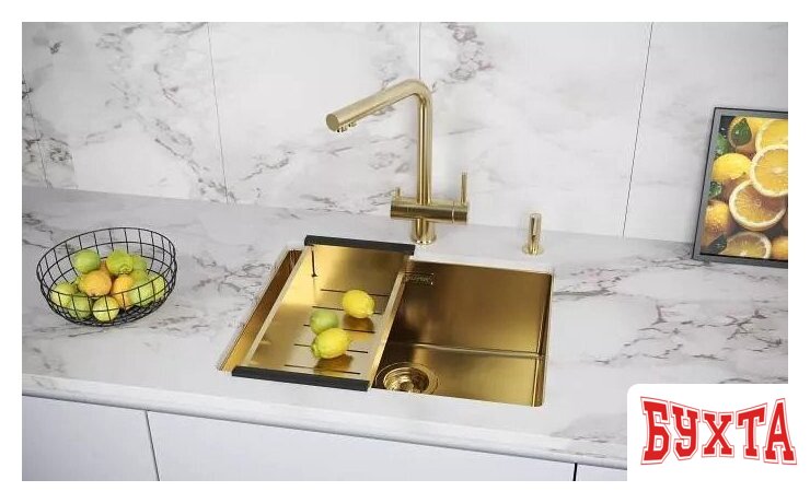 Дозатор для моющего средства Paulmark Decus D004-LG (светлое золото) 3