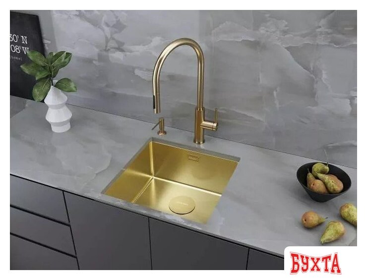 Дозатор для моющего средства Paulmark Decus D004-LG (светлое золото) 4