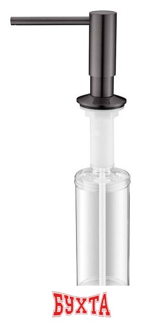 Дозатор для моющего средства Paulmark Decus D004-GM (черный/вороненая сталь)