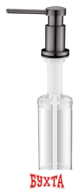 Дозатор для моющего средства Paulmark Brevit D005-GM (черный/вороненая сталь)