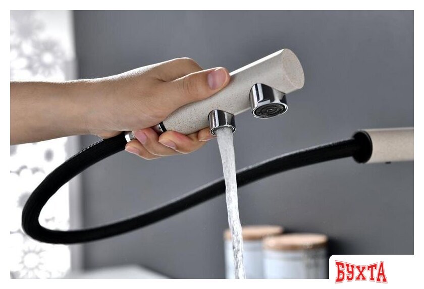 Смеситель Paulmark Serpentine Se213222-BE (бежевый) 5