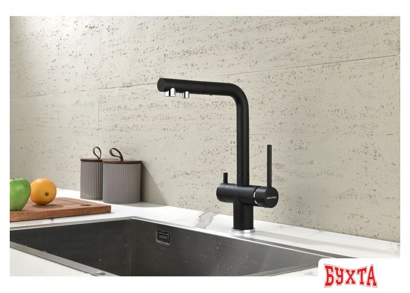 Смеситель Paulmark Serpentine Se213222-418 (черный/черный металлик) 2