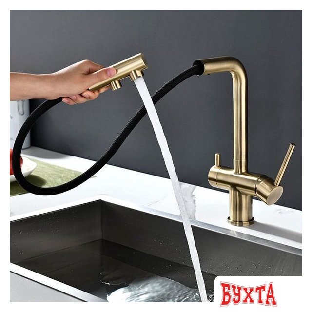 Смеситель Paulmark Serpentine SE213222-BR (бронза) 5