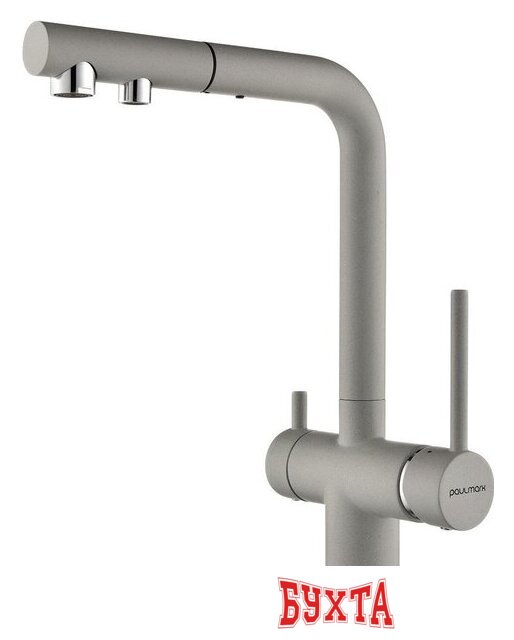 Смеситель Paulmark Serpentine SE213222-GRS (серый/серый дым) 1