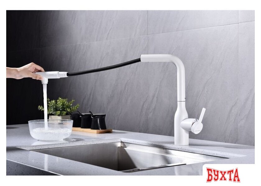 Смеситель Paulmark Viper Vi213105-431 (белый/белый матовый) 5