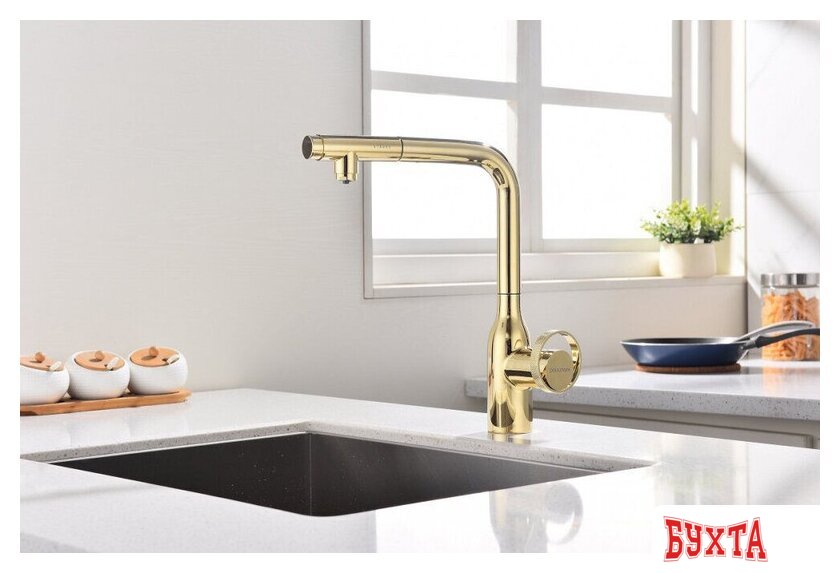 Смеситель Paulmark Urban Ur213104-G (золото) 3