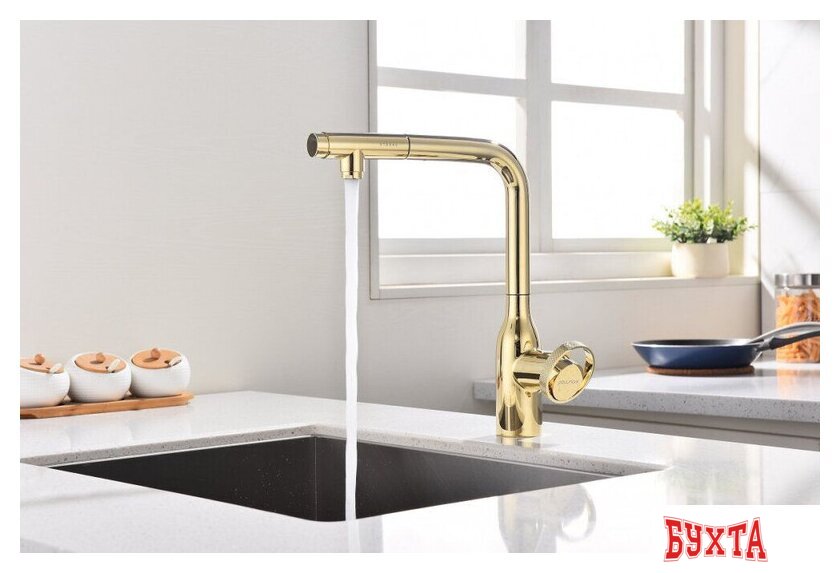 Смеситель Paulmark Urban Ur213104-G (золото) 4