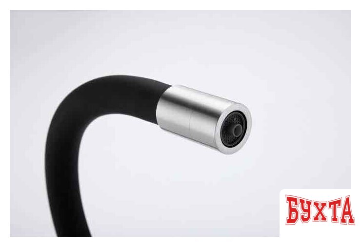 Смеситель Paulmark Salix Sa213419-GM (черный/вороненая сталь) 4