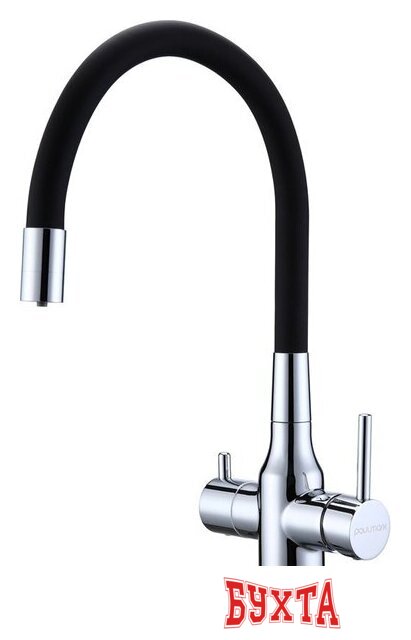 Смеситель Paulmark Salix Sa213419-CR (черный/хром)