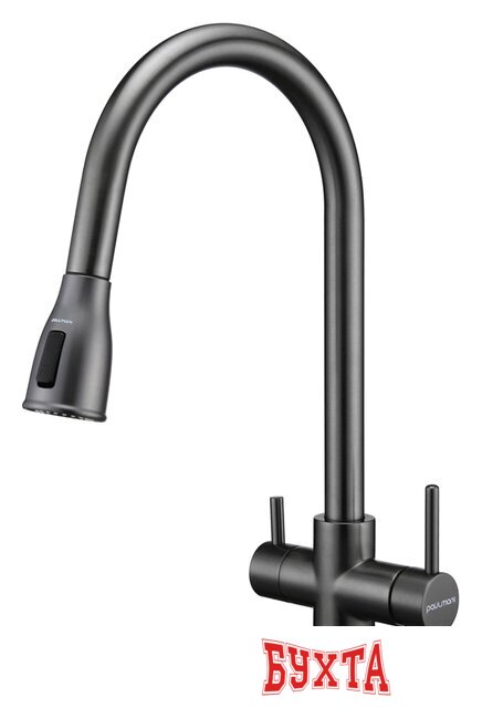 Смеситель Paulmark Lange La214212-GM (вороненая сталь) 1