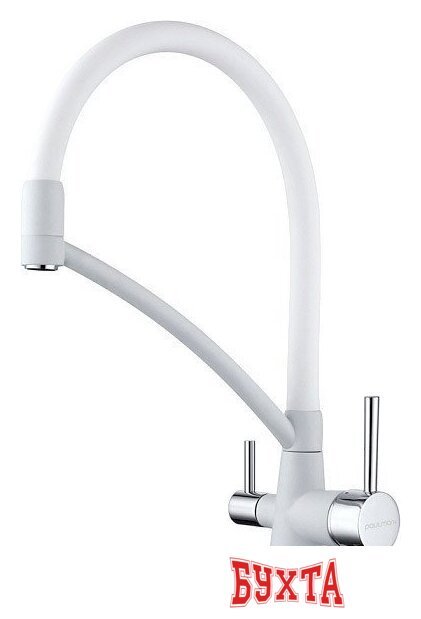 Смеситель Paulmark Siеgen Si213111-431 (белый/белый матовый-хром)
