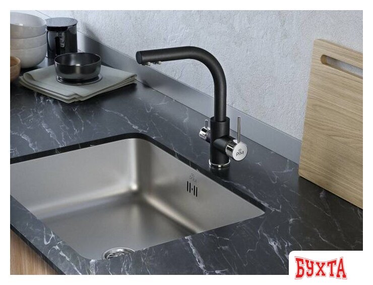 Смеситель Paulmark Essen Es213011-418 (черный металлик) 3