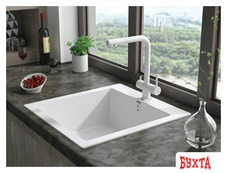 Смеситель Paulmark Skalen Sk213020-431 (белый матовый) 4