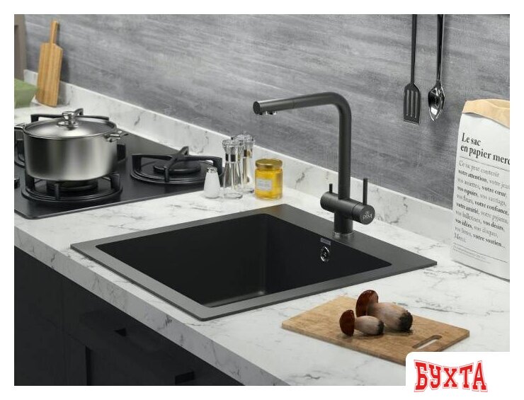 Смеситель Paulmark Skalen Sk213020-418 (черный металлик) 2