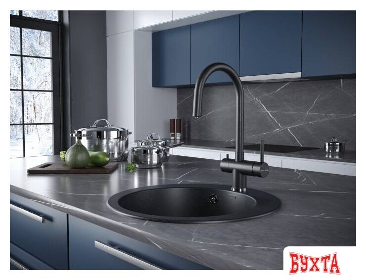 Смеситель Paulmark Heller He213218-418 (черный металлик) 2